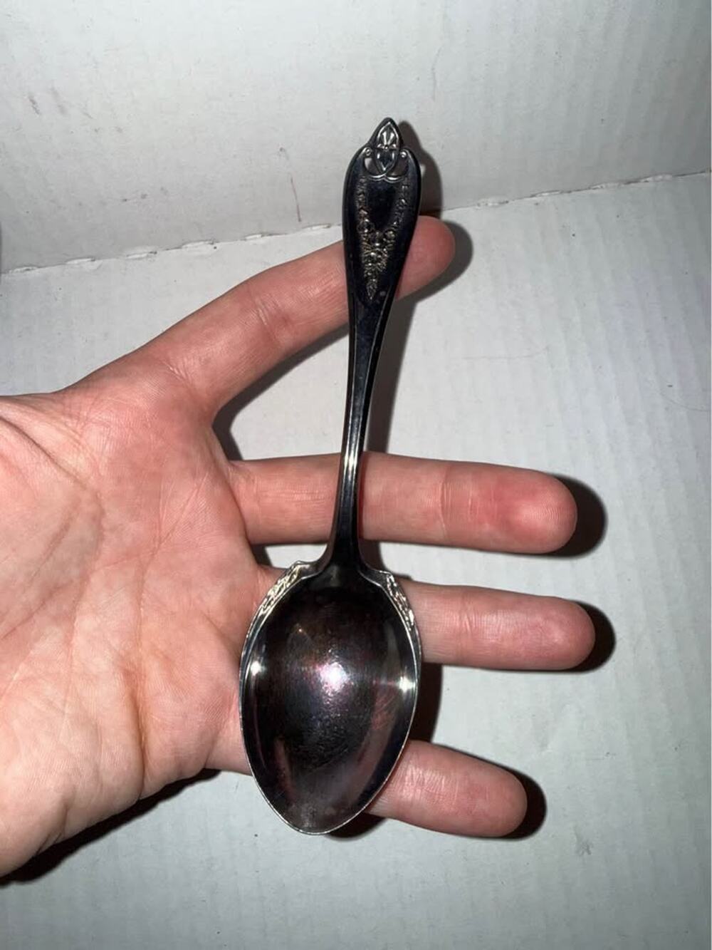 Antique 1847 Rogers Bros XS Triple  Silverplate Soup Spoon/ Oyster Ladle